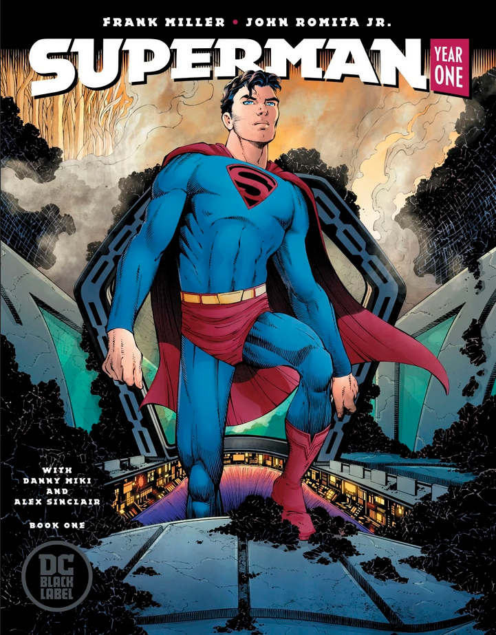 The cover art for Superman Year One Issue #1, featuring Superman emerging from a spaceship